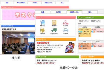 複数のポータルを作成し、社内向け情報サイトを公開